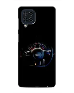 Чехол для Samsung Galaxy M32 с картинкой «Салон Audi — руль»