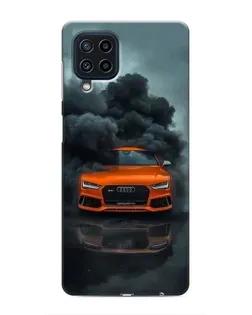 Чехол для Samsung Galaxy M32 с картинкой «Audi в облаках дыма»