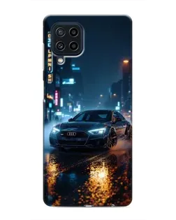 Чехол для Samsung Galaxy M32 с картинкой «Ночной город и Audi»