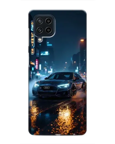 Чохол для Samsung Galaxy M32 з картинкою «Нічне місто та Audi»