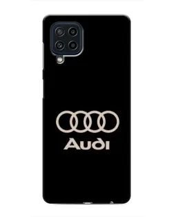 Чехол для Samsung Galaxy M32 с картинкой «Audi — золотой логотип»