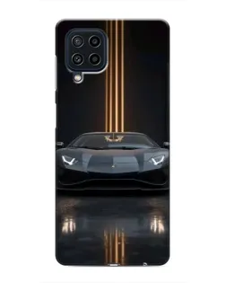 Чехол для Samsung Galaxy M32 с картинкой «Lamborghini золотые линии»