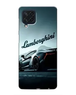 Чехол для Samsung Galaxy M32 с картинкой «Классическая надпись Lamborghini»