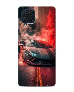 Чехол для Samsung Galaxy M32 с картинкой «Lamborghini красный дым»