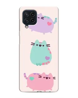 Чохол для Samsung Galaxy M32 з картинкою «Pusheen тріо»