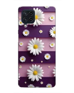 Чехол для Samsung Galaxy M32 с картинкой «Ромашки на фиолетовом»