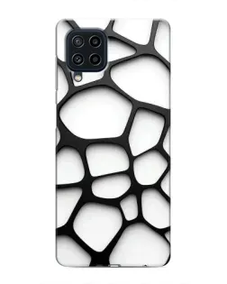 Чехол для Samsung Galaxy M32 с картинкой «Белая объемная сетка»