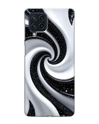 Чехол для Samsung Galaxy M32 с картинкой «Черно-белая спираль»