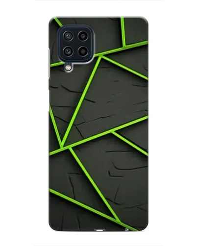 Чехол для Samsung Galaxy M32 с картинкой «Зеленые геометрические линии»