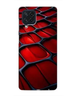 Чехол для Samsung Galaxy M32 с картинкой «Красная глянцевая сетка»