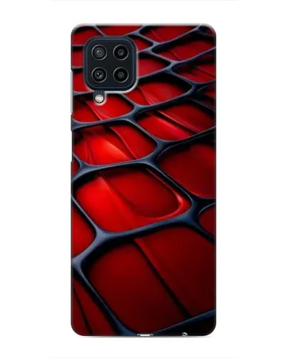 Чехол для Samsung Galaxy M32 с картинкой «Красная глянцевая сетка»