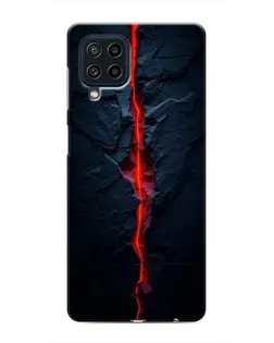 Чехол для Samsung Galaxy M32 с картинкой «Kрасная лавовая трещина»