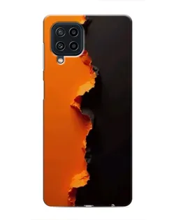 Чехол для Samsung Galaxy M32 с картинкой «Оранжевый разлом»