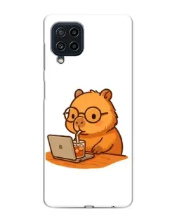 Чехол для Samsung Galaxy M32 с картинкой «Капибара с ноутбуком» Чехол для Samsung Galaxy M32 с картинкой «Капибара с ноутбуком»
