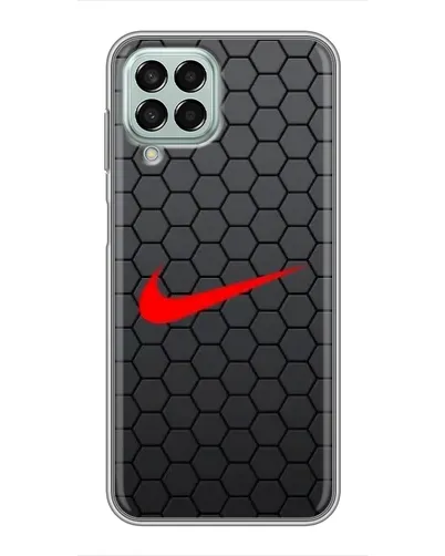 Чохол для Samsung Galaxy M33 (5G) (M336B) з картинкою «Nike — карбонова сітка»