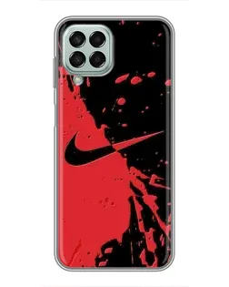 Чехол для Samsung Galaxy M33 (5G) (M336B) с картинкой «Красные брызги Nike»