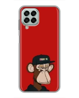 Чехол для Samsung Galaxy M33 (5G) (M336B) с картинкой «Bored Ape — красный фон» Чехол для Samsung Galaxy M33 (5G) (M336B) с картинкой «Bored Ape — красный фон»