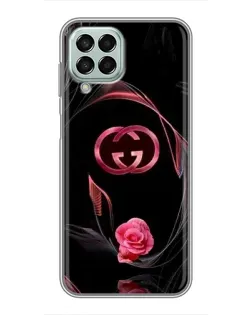 Чохол для Samsung Galaxy M33 (5G) (M336B) з картинкою «Gucci — неонова троянда»