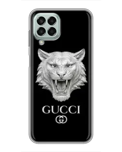 Чехол для Samsung Galaxy M33 (5G) (M336B) с картинкой «Gucci — серебряный лев»