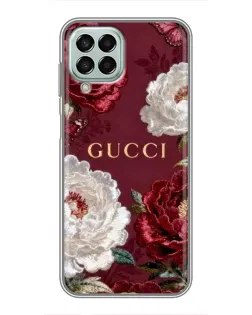 Чехол для Samsung Galaxy M33 (5G) (M336B) с картинкой «Gucci — бордовые розы»
