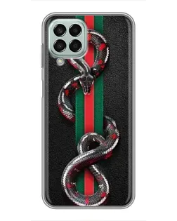 Чехол для Samsung Galaxy M33 (5G) (M336B) с картинкой «Gucci — змея на полосе»