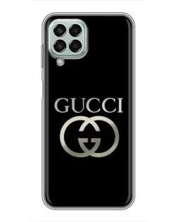 Чехол для Samsung Galaxy M33 (5G) (M336B) с картинкой «Gucci — золото на черном»