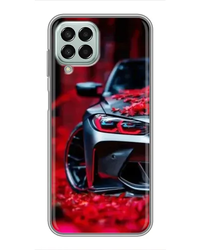 Чехол для Samsung Galaxy M33 (5G) (M336B) с картинкой «Спортивная BMW и цветы»