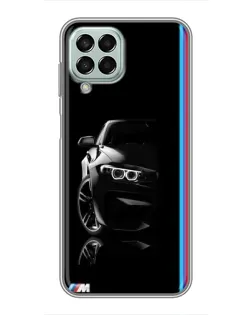 Чехол для Samsung Galaxy M33 (5G) (M336B) с картинкой «Силуэт BMW в темноте»