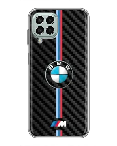 Чехол для Samsung Galaxy M33 (5G) (M336B) с картинкой «Эмблема BMW и карбон»