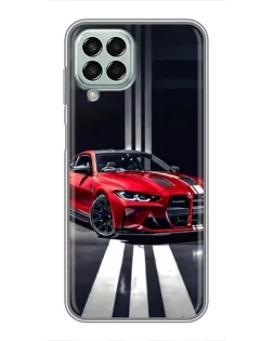 Чехол для Samsung Galaxy M33 (5G) (M336B) с картинкой «Красная BMW на дороге»