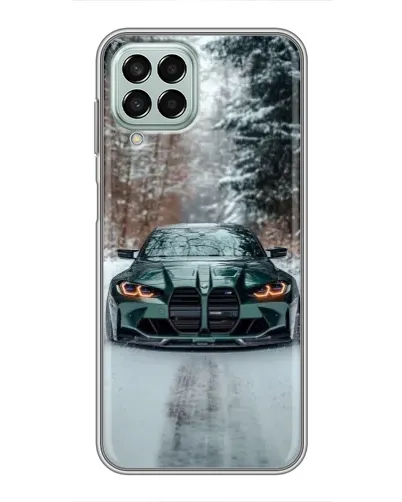 Чехол для Samsung Galaxy M33 (5G) (M336B) с картинкой «BMW в зимнем лесу»