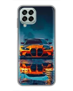 Чохол для Samsung Galaxy M33 (5G) (M336B) з картинкою «BMW — золота емблема»