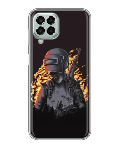 Чехол для Samsung Galaxy M33 (5G) (M336B) с картинкой «PUBG — огненный силуэт»