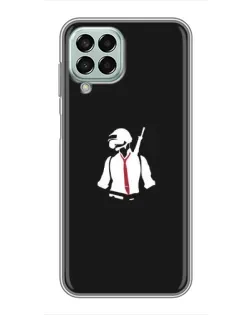Чехол для Samsung Galaxy M33 (5G) (M336B) с картинкой «PUBG — силуэт воина»