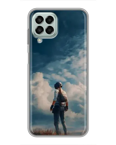 Чехол для Samsung Galaxy M33 (5G) (M336B) с картинкой «Герой PUBG на скале»