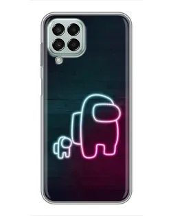 Чехол для Samsung Galaxy M33 (5G) (M336B) с картинкой «Among Us неон-арт»