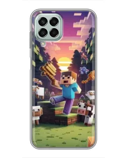 Чехол для Samsung Galaxy M33 (5G) (M336B) с картинкой «Стив на ферме»