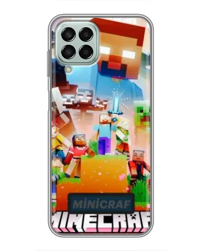 Чехол для Samsung Galaxy M33 (5G) (M336B) с картинкой «Minecraft герои игры»