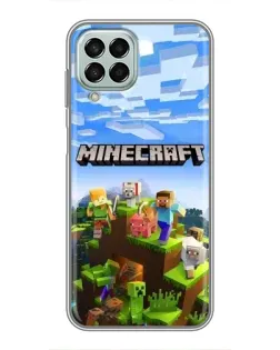 Чехол для Samsung Galaxy M33 (5G) (M336B) с картинкой «Minecraft классический мир»