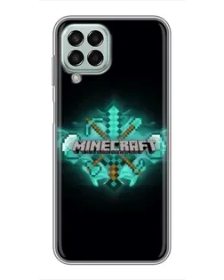 Чехол для Samsung Galaxy M33 (5G) (M336B) с картинкой «Minecraft Diamond лого»