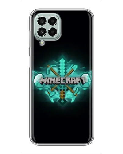 Чехол для Samsung Galaxy M33 (5G) (M336B) с картинкой «Minecraft Diamond лого»
