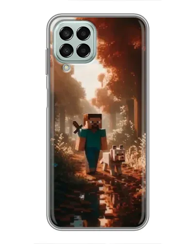 Чехол для Samsung Galaxy M33 (5G) (M336B) с картинкой «Стив в лесу»
