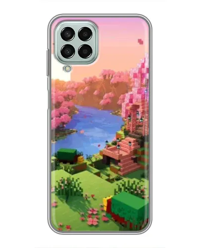 Чехол для Samsung Galaxy M33 (5G) (M336B) с картинкой «Розовое дерево Minecraft»