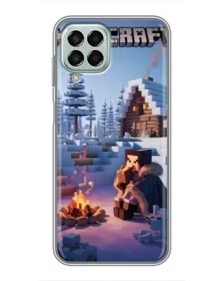 Чехол для Samsung Galaxy M33 (5G) (M336B) с картинкой «Зимний Minecraft»