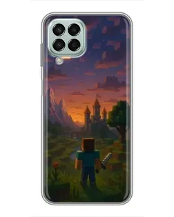 Чехол для Samsung Galaxy M33 (5G) (M336B) с картинкой «Стив у башни»