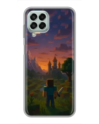 Чехол для Samsung Galaxy M33 (5G) (M336B) с картинкой «Стив у башни»
