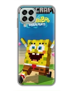 Чехол для Samsung Galaxy M33 (5G) (M336B) с картинкой «Губка Боб Minecraft»
