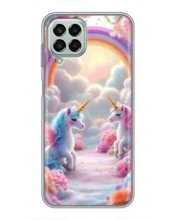 Чехол для Samsung Galaxy M33 (5G) (M336B) с картинкой «Радуга и единороги» Чехол для Samsung Galaxy M33 (5G) (M336B) с картинкой «Радуга и единороги»