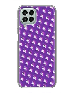 Чехол для Samsung Galaxy M33 (5G) (M336B) с картинкой «Единороги на фиолетовом»