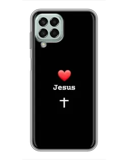 Чехол для Samsung Galaxy M33 (5G) (M336B) с картинкой «Сердце - Jesus» Чехол для Samsung Galaxy M33 (5G) (M336B) с картинкой «Сердце - Jesus»